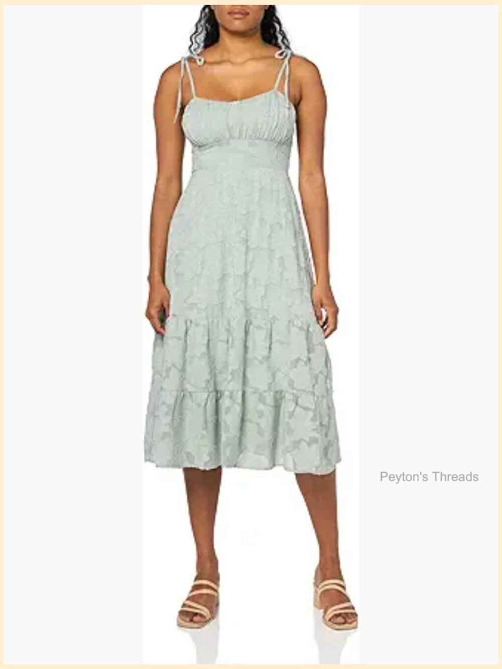 Sleeveless Empire Waist Midi Dress A-line Pull On - Picture 1 of 3